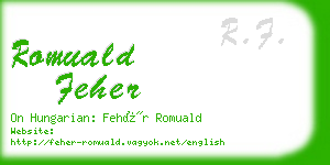 romuald feher business card